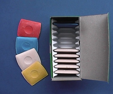 Tailor's Chalk square small, Colored (10 pcs), per piece
